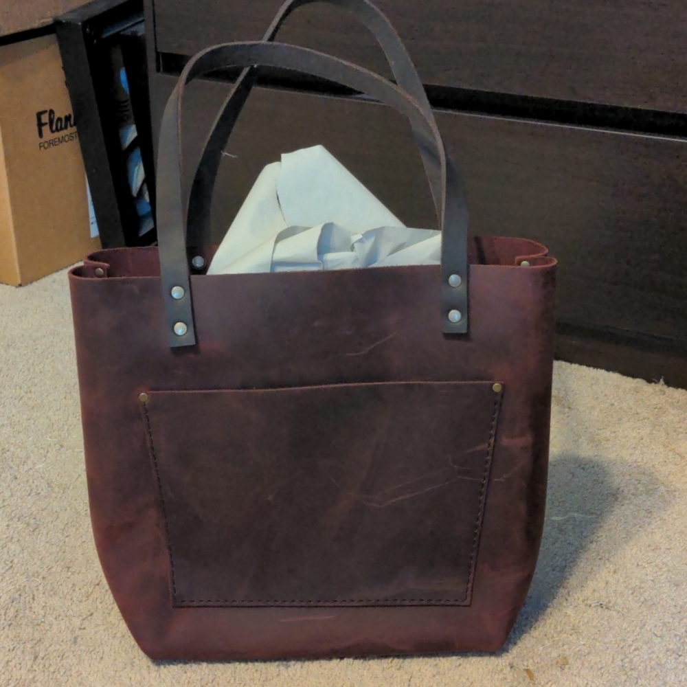 Portland Leather Goods Merlot Medium Tote
